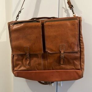 Belting leather Hartmann hanging carry-on bag with strap